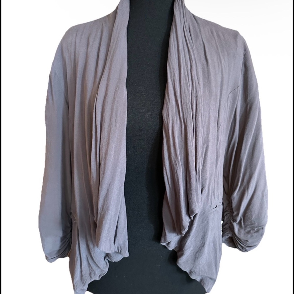 Charlotte Russe Y2K Gray Half Sleeve Open Front Blazer Women’s L
